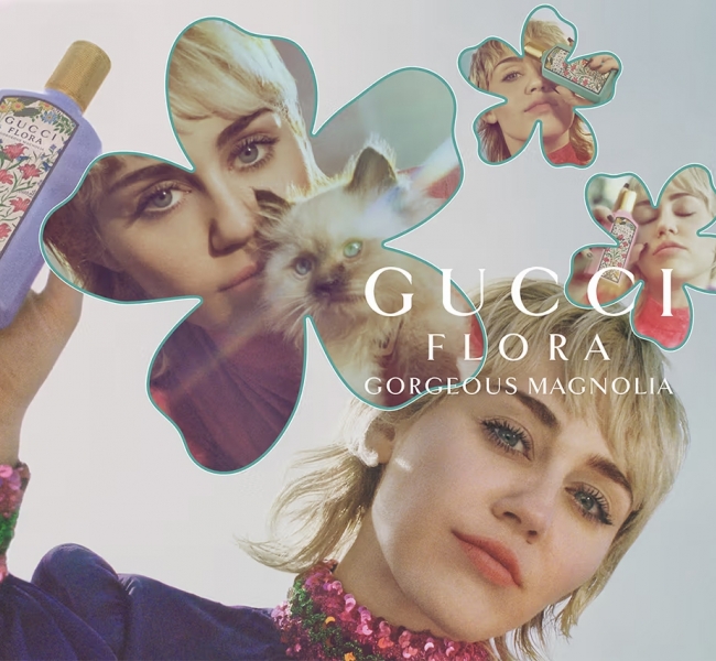 Gucci Beauty обирає Miley Cyrus обличчям свого нового аромату "Flora Gorgeous Magnolia"