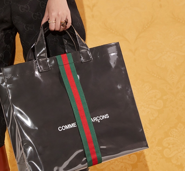 Gucci и COMME des GARÇONS выпустили третью совместную сумку