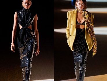 Латекс и огни Эйфелевой башни: Показ новой коллекции Saint Laurent