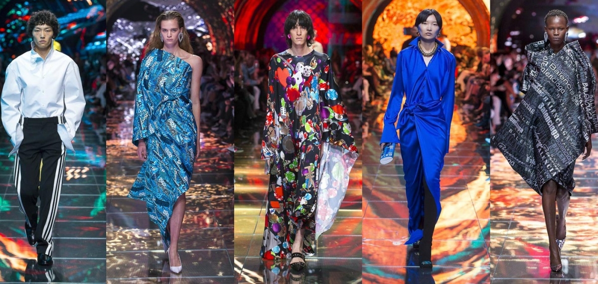 Огромные плечи и кожа в новой коллекции Balenciaga SS19