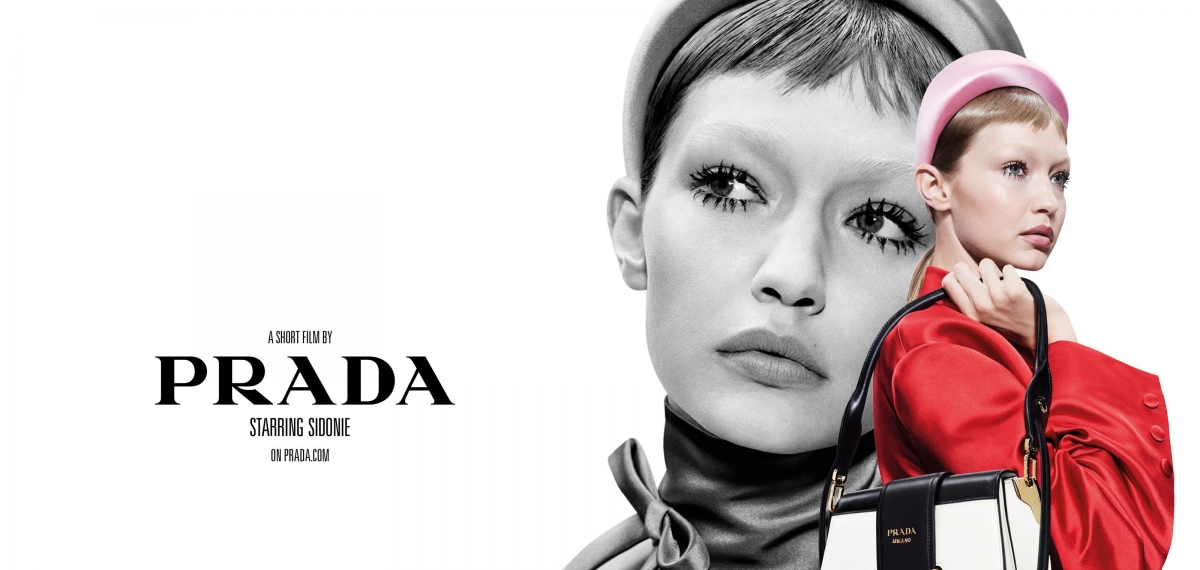 Афиши к фильмам: Джиджи Хадид в ретро-кампейне Prada