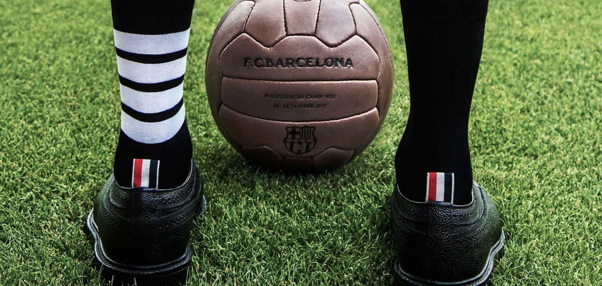 Футбол со вкусом: Новая форма FC BARCELONA от Thom Browne