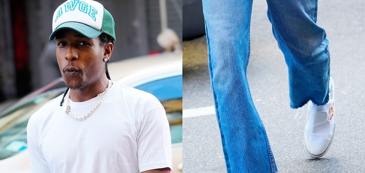 Первый взгляд: A$AP Rocky замечен в неизданной моделе слипонов из коллаборации с Vans