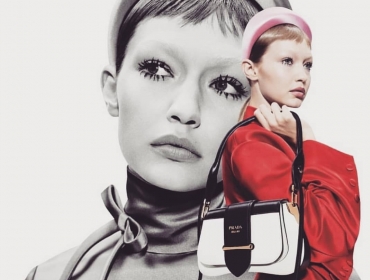 Афиши к фильмам: Джиджи Хадид в ретро-кампейне Prada